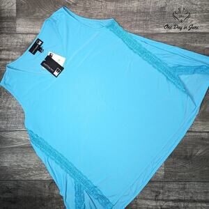 Antthony Petite Plus Size Sleeveless Crochet Accent Top Size P1X